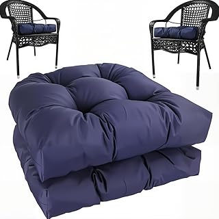 amberr Outdoor Chair Cushions Set of 2, Waterproof Outdoor Seat Cushions...