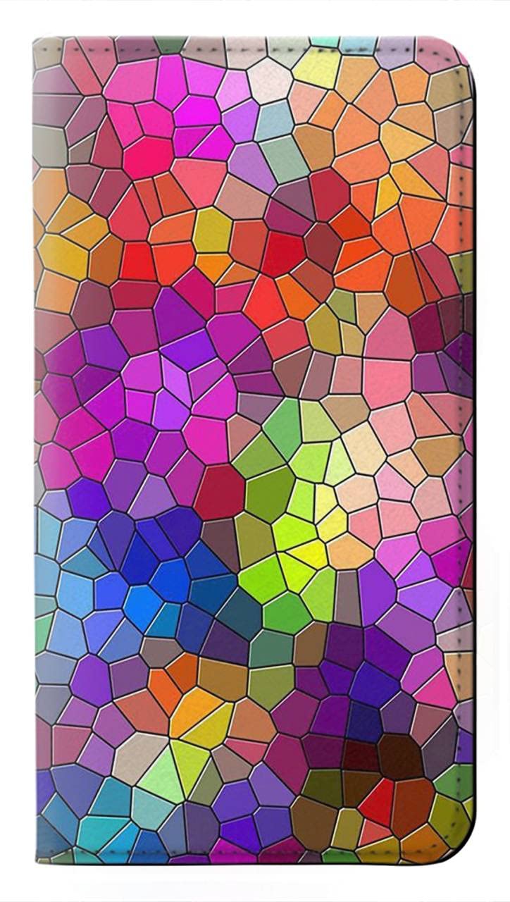 Housse cuir iPhone 15 Pro à mosaïque colorée pour une protection active - 5