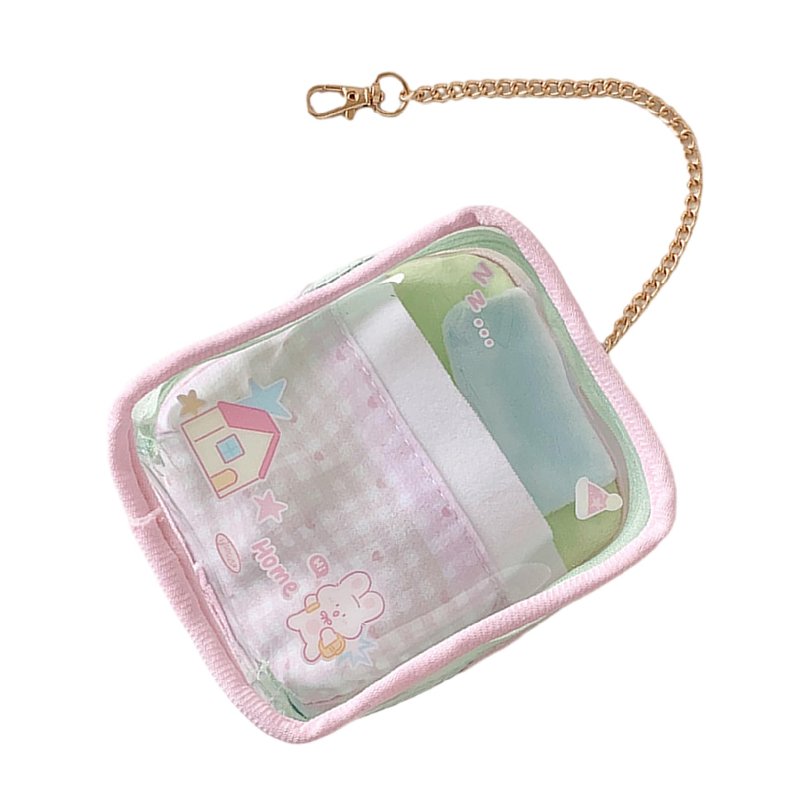 Clear Doll Storage Bag for Collectible Toy with Multiple Compartments and Sturdy Materials Clear Doll Storage Bag