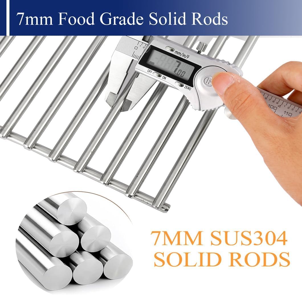 Shengyongh SSBG179A (4-Pack) 304 Stainless Steel Cooking Grid Grates and Heat Plates and Cast Iron Burner Replacement Parts Kit for Master Forge BG179A, BG1793B-A Grill Parts