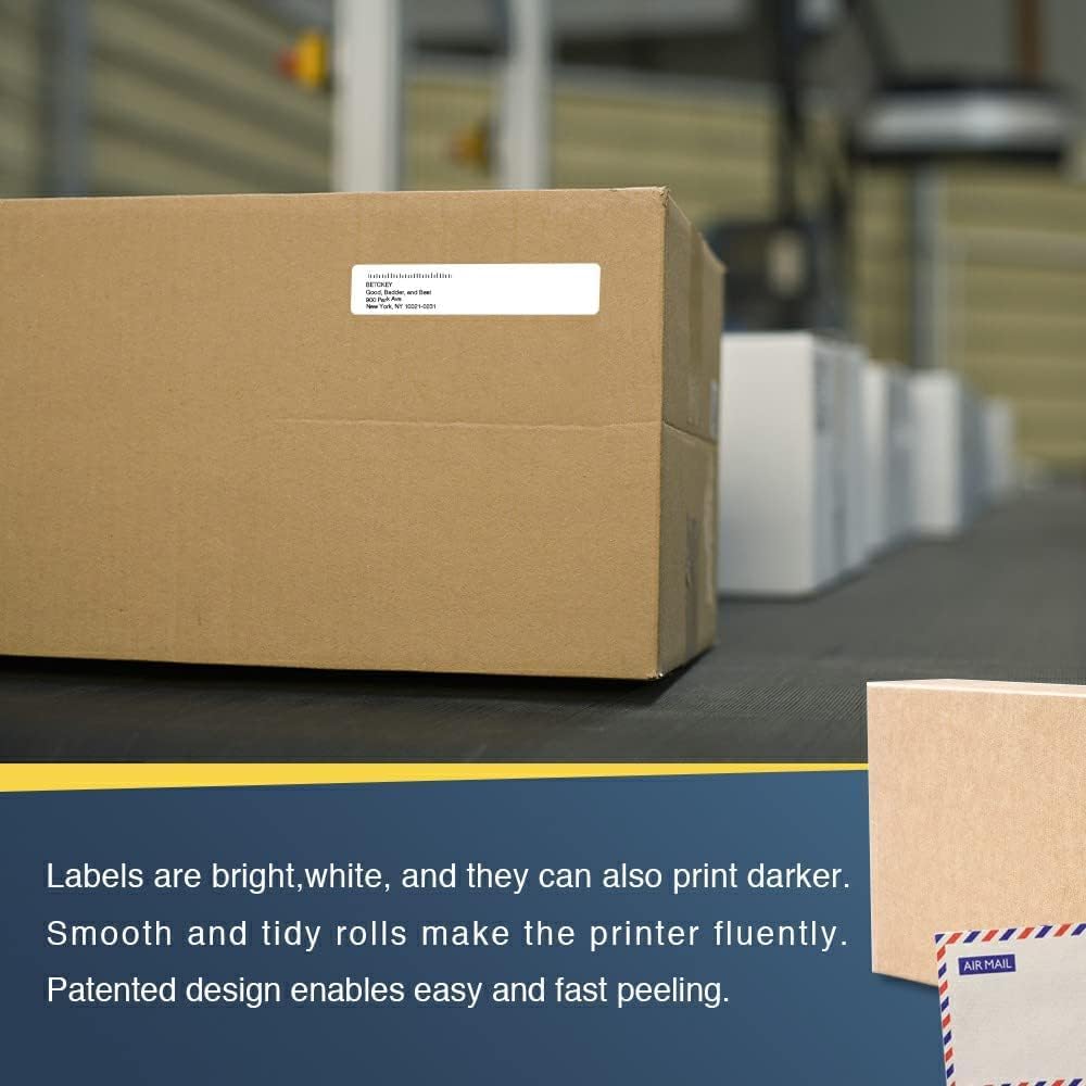 BETCKEY - Compatible File Folder Labels Replacement for Brother DK-1203 (0.66" x 3.4"), Use with Brother QL Label Printers [6 Rolls + 1 Reusable Cartridge] - Image 6