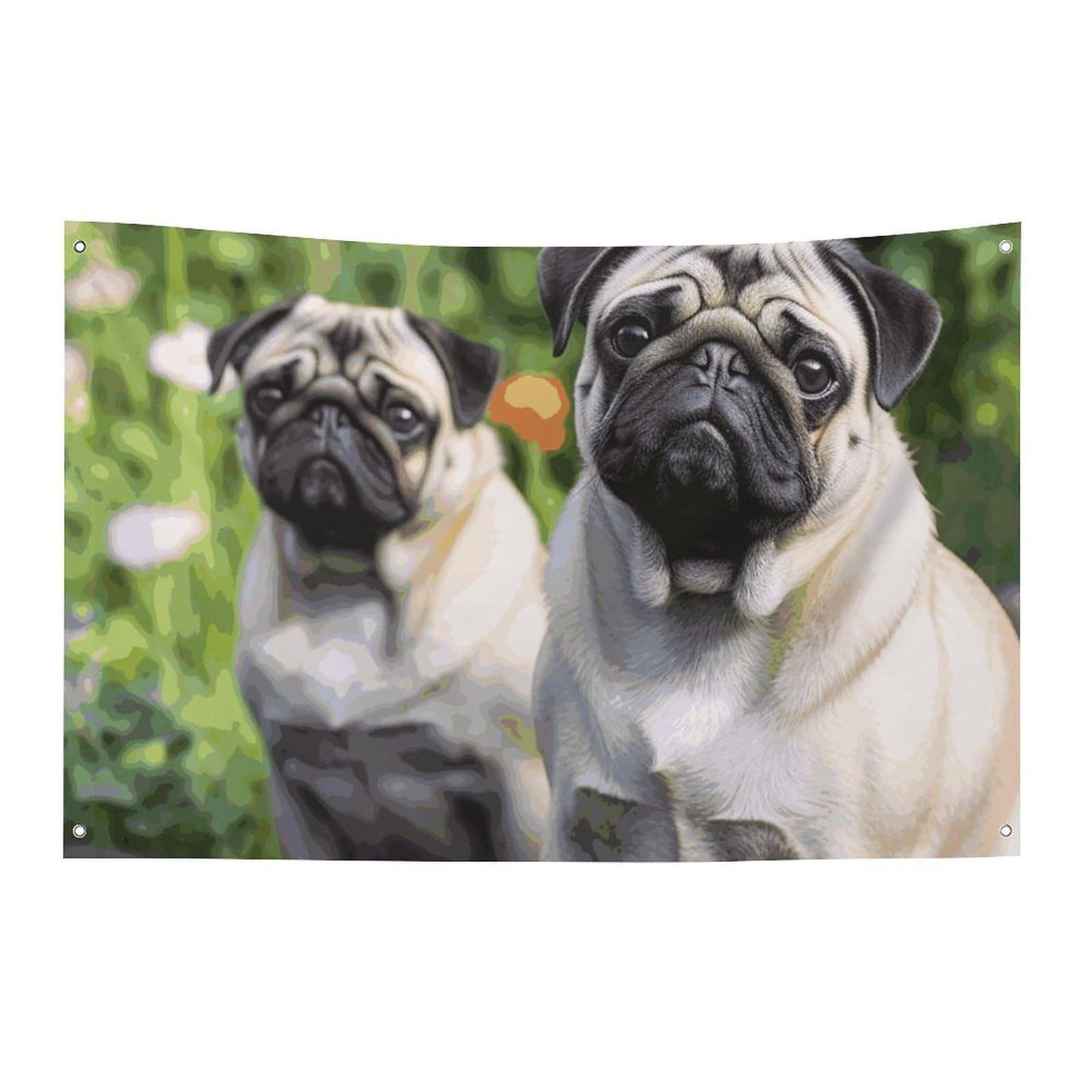 Drapeaux décoratifs carlin pour exprimer votre passion des animaux