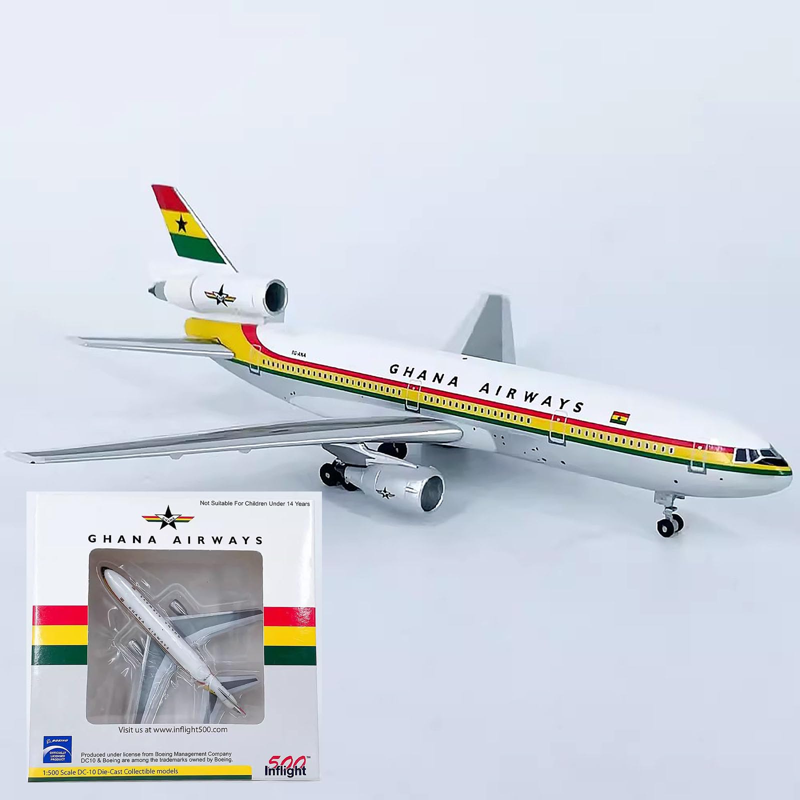Amazon.co.jp: ODddot 1:500 ガーナ航空 DC-10 旅客機 9G-ANA 航空機