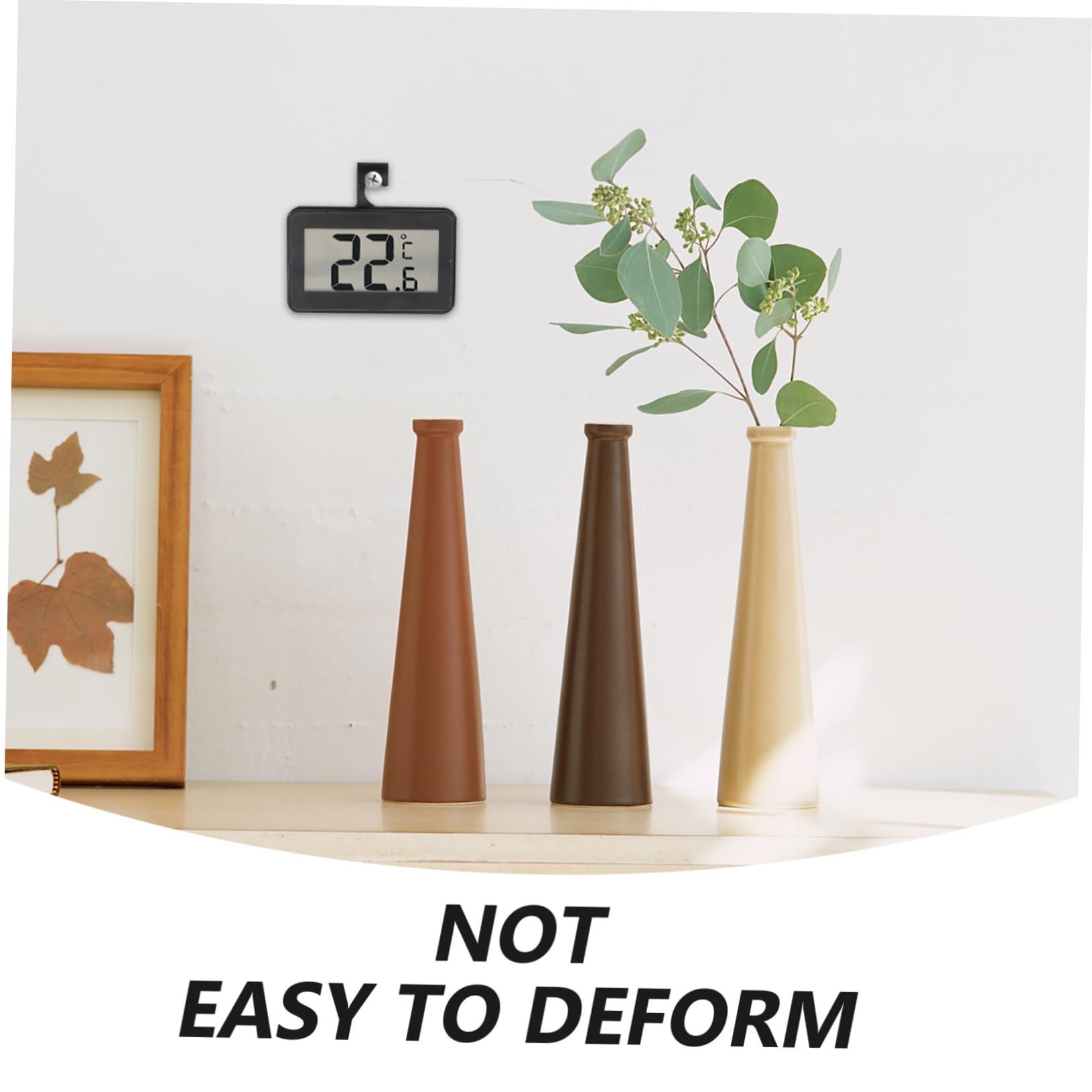TOPBATHY 3pezzi Termometro Elettronico Batteria Precisione Allerta Congelatore Frigorifero Design e Facile Usare Display