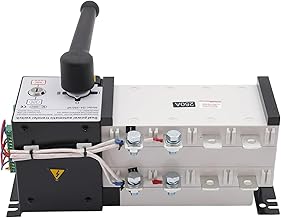 250A Automatic Transfer Switch (ATS), 4P 110V 50Hz, Manual/Auto Mode, Backup Power Switch for Home, Hospital, Factory