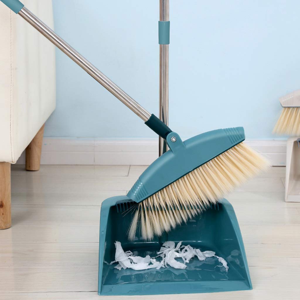 Set di scopa e paletta per casa, cucina, ufficio, garage, barbiere, autopulente, per interni ed esterni, design verticale per una pulizia senza sforzo