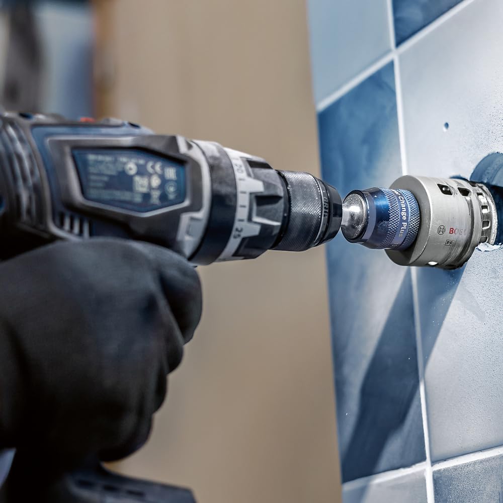 Bosch 1x Scie trépan PRO Tile Power Change Plus (pour Carreaux de Hard Ceramic, Céramique tendres, Ø 19 mm, Professional Accessoire Perceuses)