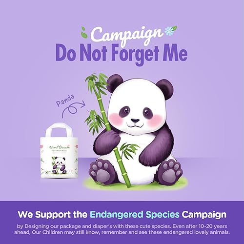 Miniatura 6 de Natural Blossom Pañales para bebé Ultradelgados, hipoalergénicos, súper suaves, veganos, talla 5 (3T-4T, 26-37 libras) 88