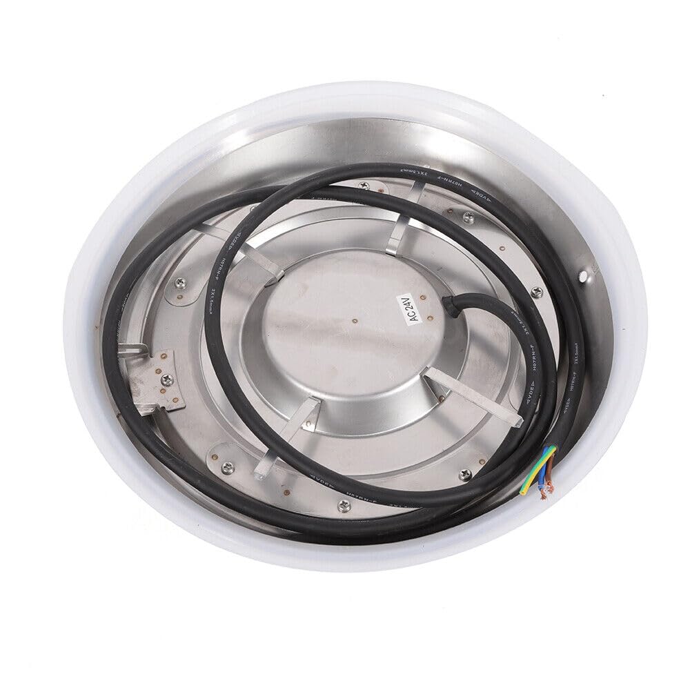Foco LED RGB para piscina, 54 W, iluminación empotrada, 12 V, para piscinas, acuarios, gimnasios, fuentes, estanques, clubes de hotel, 30 x 7 cm