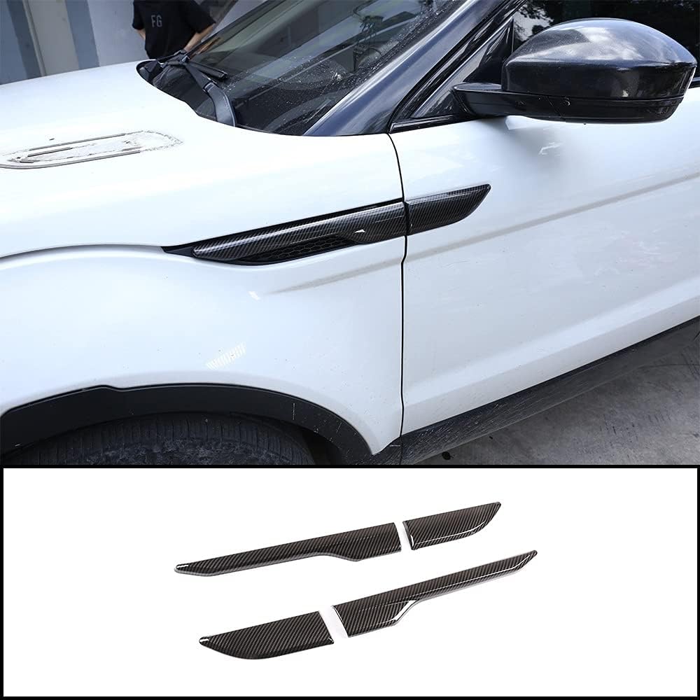 METYOUCAR ABS Side Door Fender Air Vent Outlet Trim for Land Rover Range Rover Evoque 2012-2017 (Carbon Fiber)