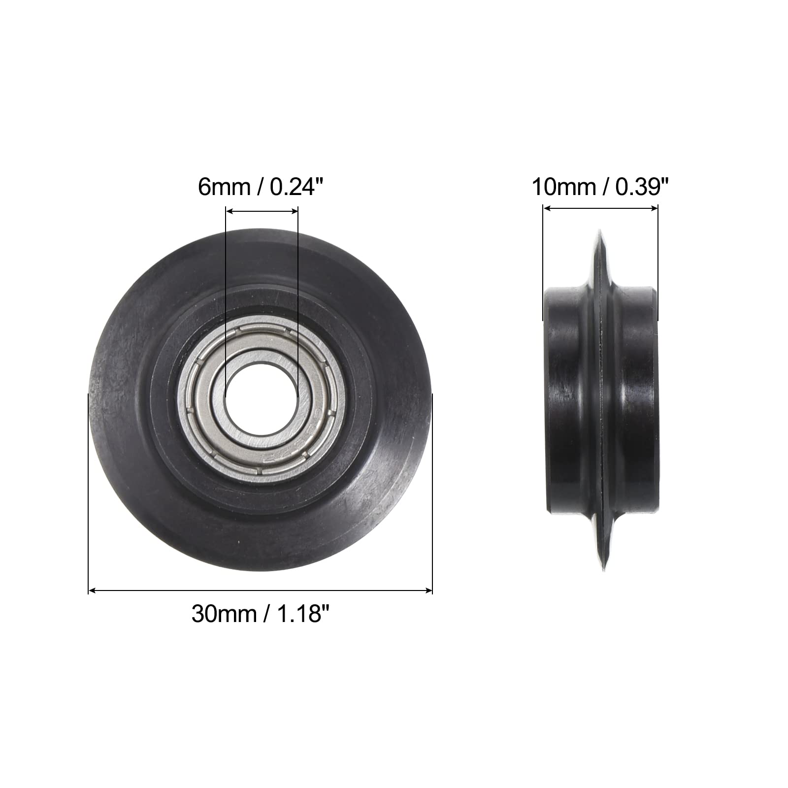 PATIKIL 30mm OD x 6mm ID x 10mm T Replacement Cutter Wheels, 2 Pack for 4mm to 32mm Pipe Tubing Cutter, Black - Image 2