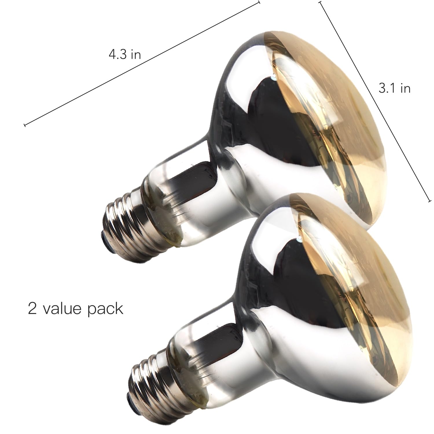 ReptiKing 100W Reptile Heat Lamp Bulbs, 2 Value Pack, Daylight Basking Spot, 2025 G3, Bearded Dragon/Turtle/Lizard/Snake Heating Bulb, UVA Heat Lamp, Basking Light for Reptiles - image 5