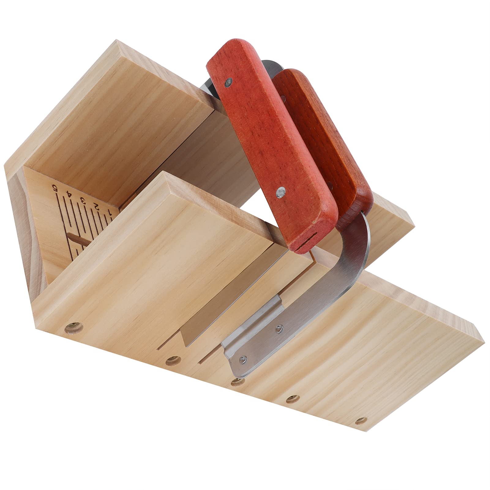 Molde de jabón de 1200 ml con kit de pan de madera, molde de silicona para hacer jabón y hornear pasteles de bricolaje, molde de pan reutilizable con cuchillos