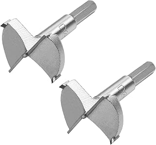 Utoolmart Forstner Drill Bits 48mm, Tungsten Carbide Wood Hole Saw Auger Opener, Woodworking Hinge Hole Drilling Boring Bit Cutter Gray 2Pcs