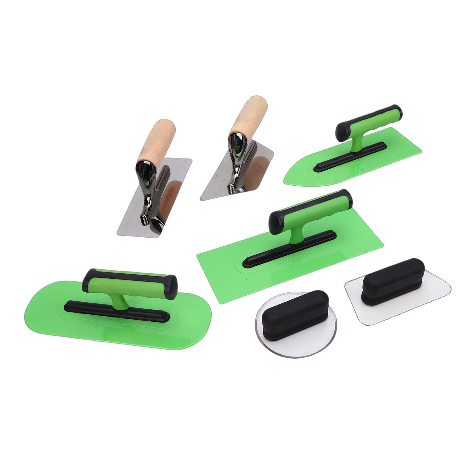 Eujgoov Set di Frattazzi per Finitura a Stucco Veneziano, Utensile in Acciaio Inox per Pittura Decorativa da Parete, for Finitura e Decorazione di Superfici Murali | Manico Ergonomico in ABS, Multifunzione per Muratura e Fughe, con Borsa