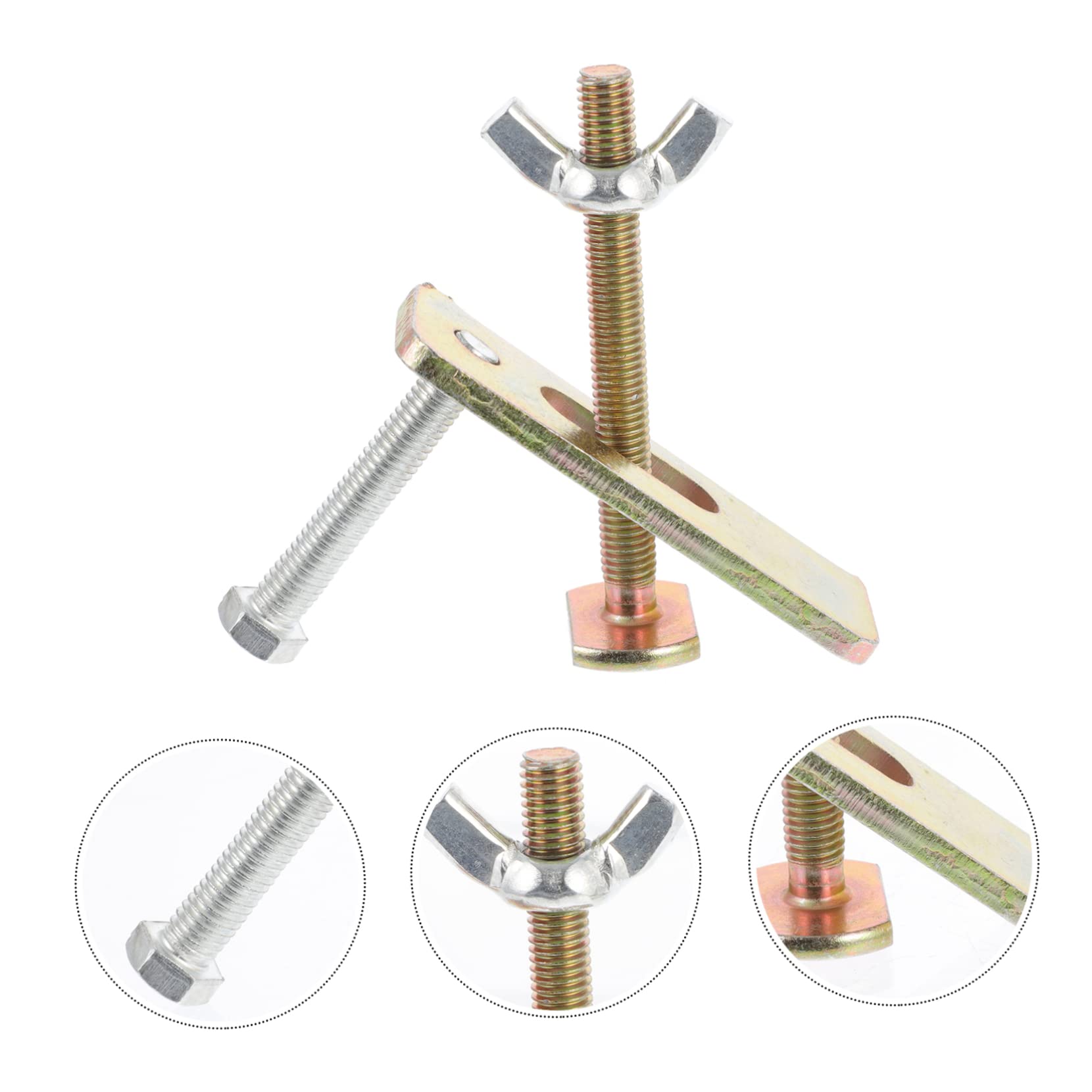 BUTIFULSIC Woodworking Tools 2 Sets Router Clamps Router Hold down Clamps Steel Material