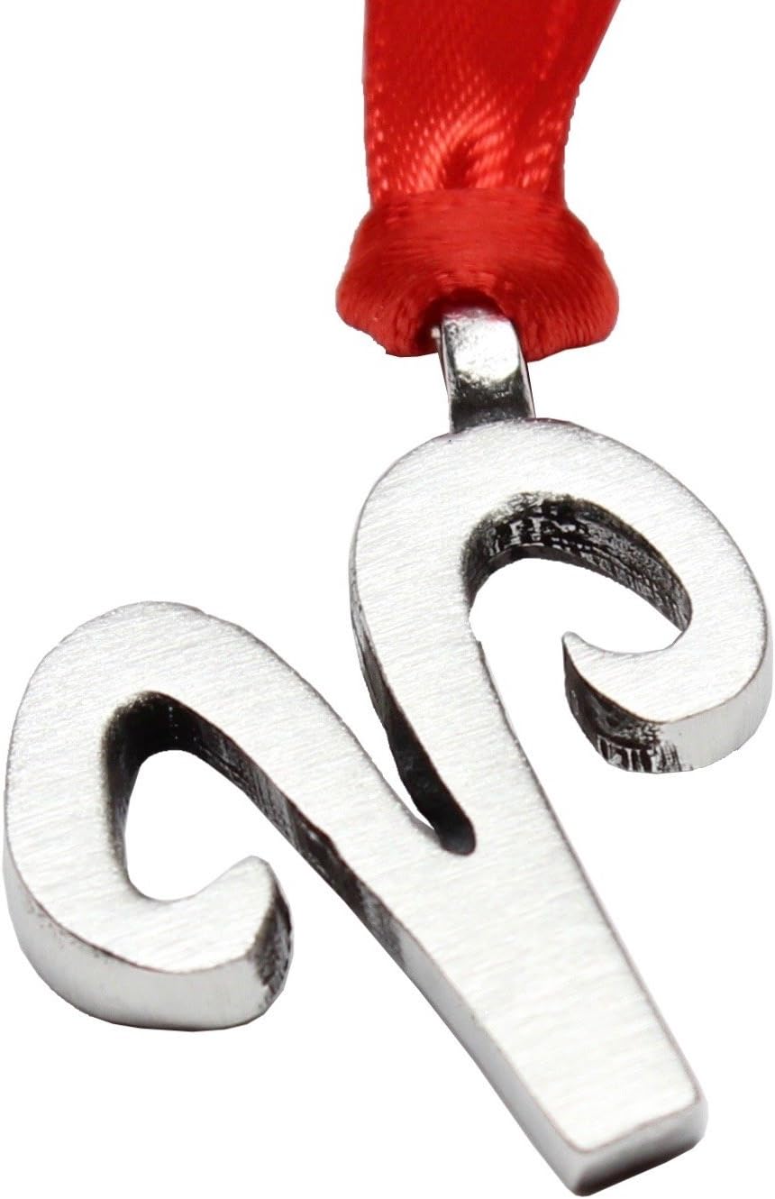 Amazon Com Pewter Aries Astrology Zodiac Sign The Ram Christmas Ornament And Holiday Decoration March 21 April Birthday Home Kitchen