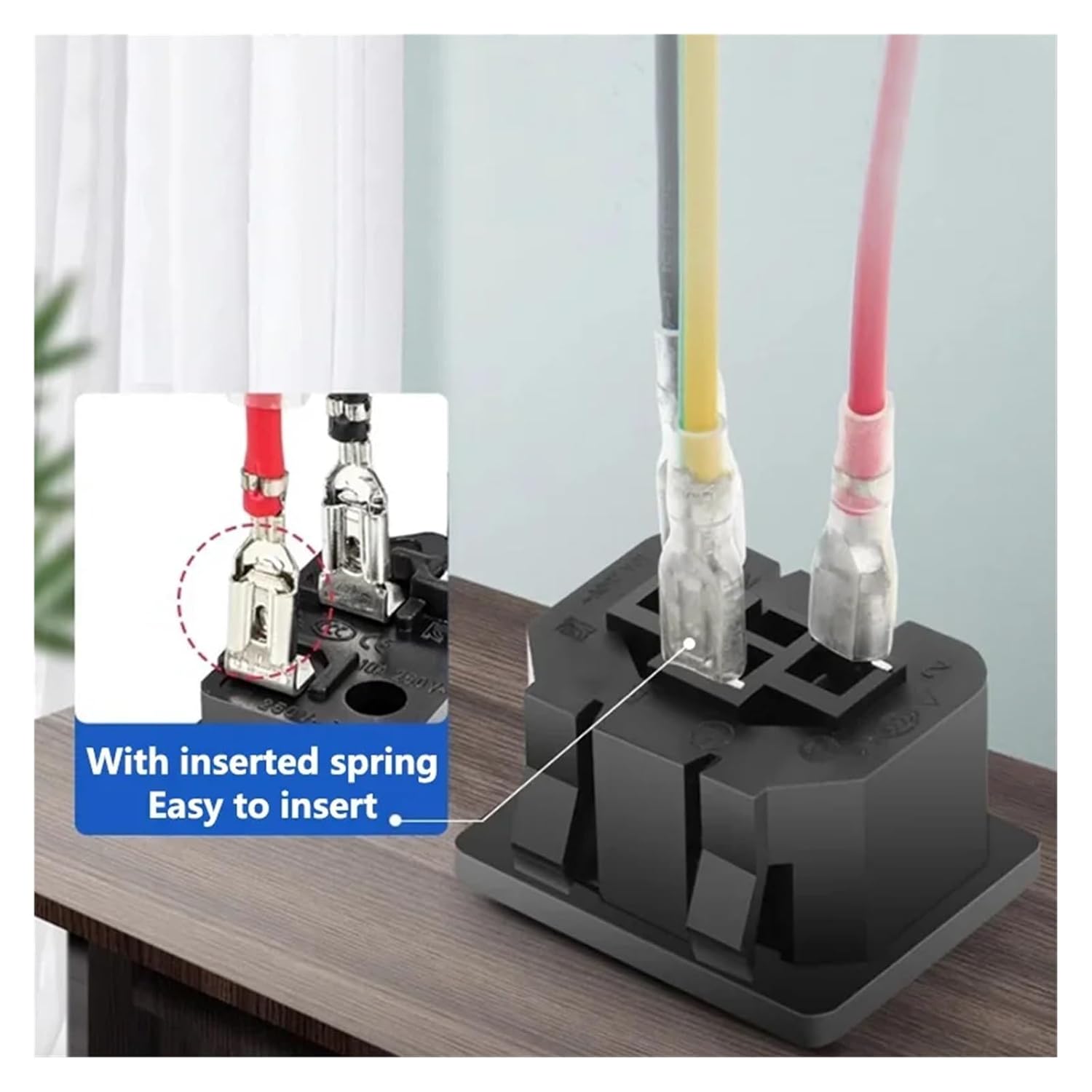 5/20/100PCS 10A 250V Black IEC320C13 C14 AC Power Outlet Copper PDU UPS Industrial Socket Panel Module Socket 3Pin(5PCS)