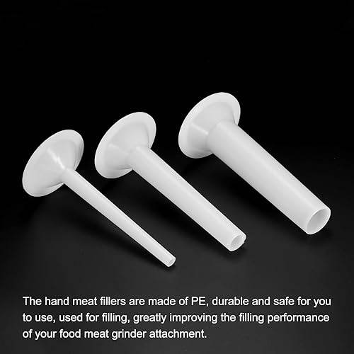 Miniatura 3 de MECCANIXITY Molinillo de carne PE tubo de relleno de 0.394 in, 0.787 in, 1.181 in de diámetro, 6.614 in de altura para picadora de carne, batidora