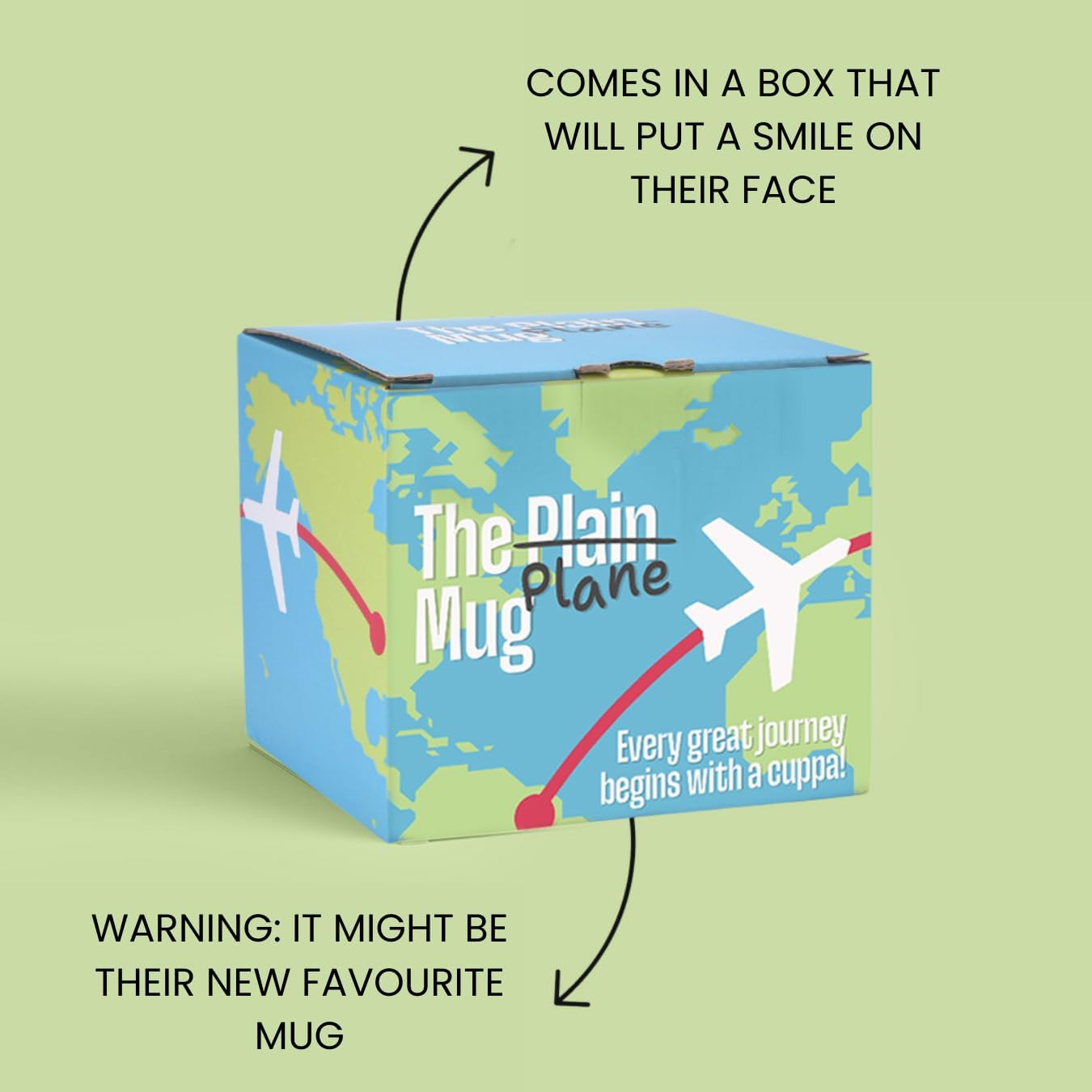 World Map Mug with Airplanes - Colour Changing with Heat - Gift for Pilots, Travellers and Aviation Enthusiasts - Ceramic - Image 6