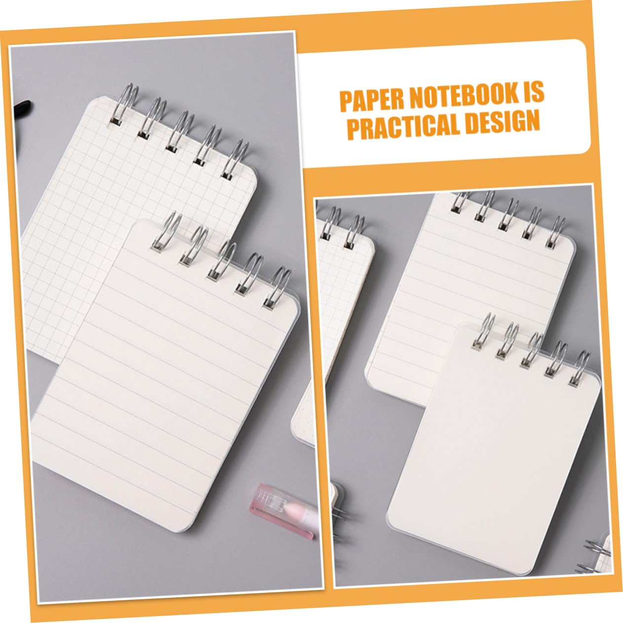 Artibetter 5 Set Mini Taccuino Portatile Governato Notebook Di Diario Spirale Del Notebook Minuscolo Scuola Memo Blocco Mini Note A Spirale Piccoli Blocchi A Spirale Carta Bianca 4 Pezzi*5