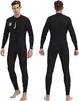Lemorecn (16 tamanhos) Macacão masculino de neoprene de 3/2 mm e 5/4 mm para mergulho de corpo inteiro para homens