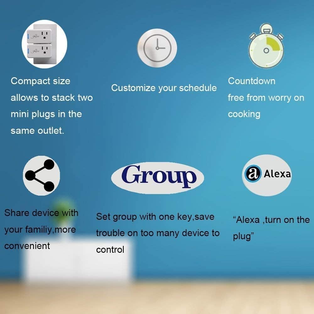 Jinvoo Matter Smart Outlet 16A 2 AC Individual switches 1 USB Charger Works with Philips HUE SmartThings Echo Google Assistant hub Required