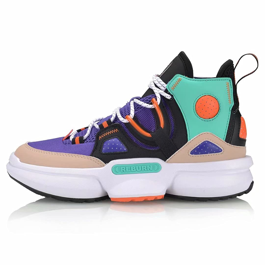 LI-NING Men REBURN 2.0 EZ-FIT Basketball Culture Shoes High-Cut Anti-Slip Lining Lifestyle Sport Shoes Sneakers AGBQ011