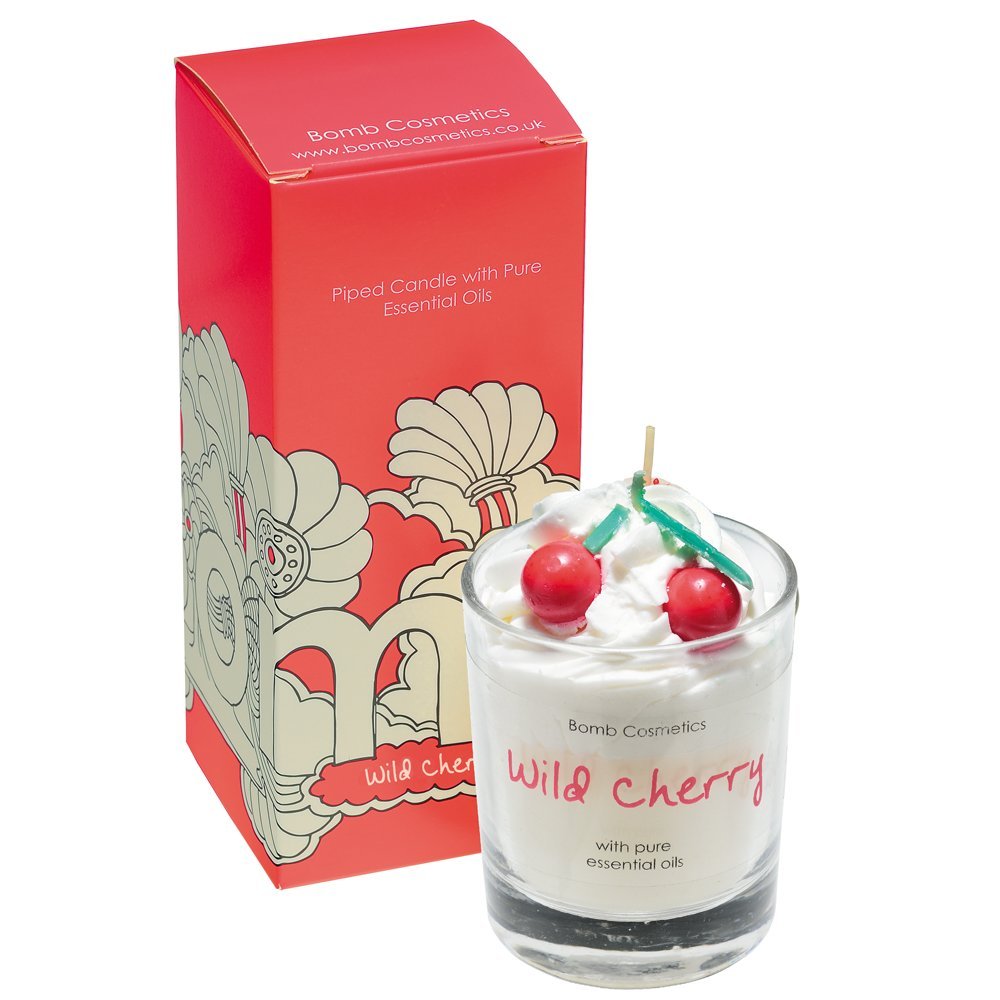 Piped Candle by Bomb Cosmetics Wild Cherry
