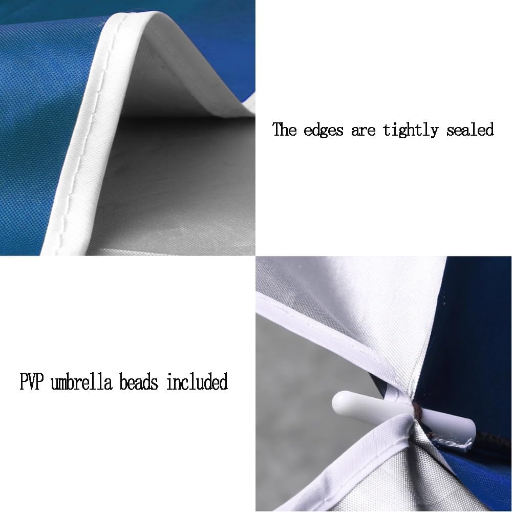 8 Ribs/10 Ribs Patio Umbrella Replacement Canopy 6ft 6.5ft 9ft 10ft Outdoor Market Table Umbrella Canopy Cover Round Umbrella Canopy(Green,180cm(6ft)/8 Ribs)