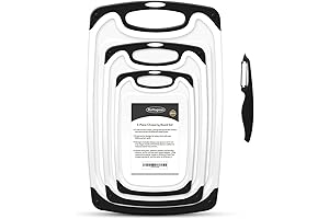 Gorilla Grip Durable Kitchen Cutting Boards | Value 3-Pack Chopping Board Set