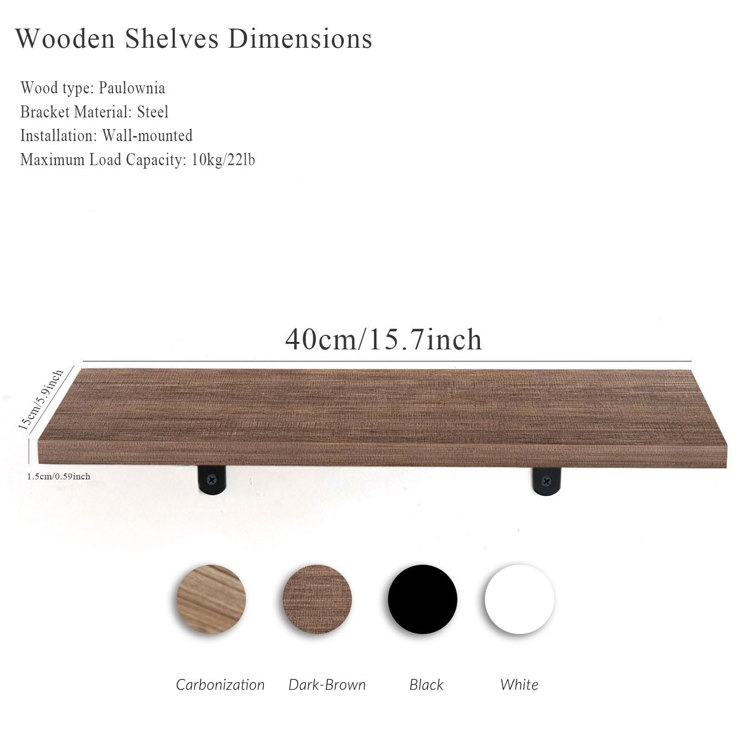 Giaford Wooden Floating Shelves Set of 3,Wall Shelves for Storage Display and Organization Farmhouse Shelf for Bedroom, Bathroom,Living Room and Kitchen