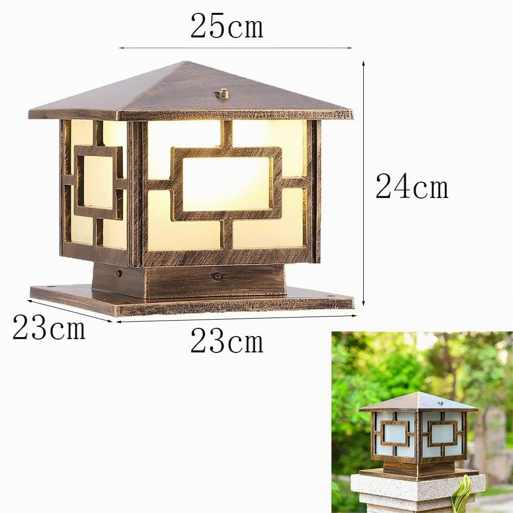 Sobremuro Jardín Exterior Cuadrado, E27 Apliques de Exterior Aluminio IP65 Impermeable, LED Lámpara de Sobremuro Exteriores metal Retro creativo, Patio Caminos porche césped Terraza