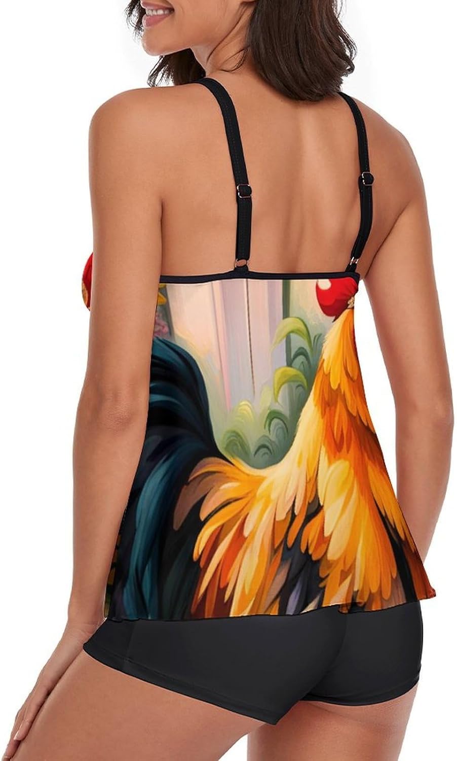 Two Piece Swimsuit for All Women, V Neckline Halter Swimming Suit Monokini