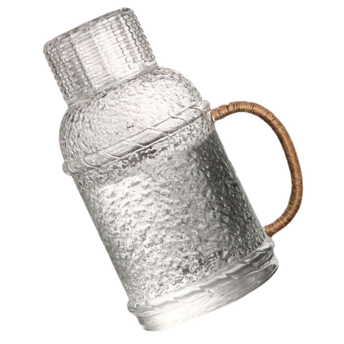 NUOBESTY Jarra de Agua Fría de Vidrio Grueso Tapa Hermética, Gran Capacidad 2 Litros, Apta para Jugos y Té Helado en Fiestas y Uso Doméstico