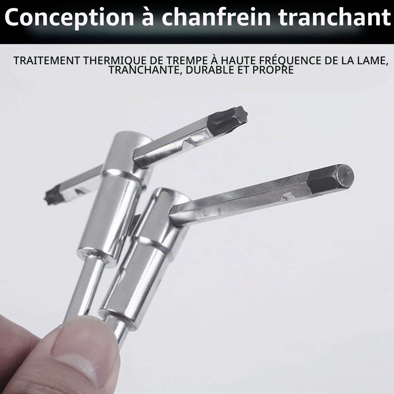 Clé Hexagonale en Forme de T, 8Pcs Set T-Wrench Set Clé À Rallonge Vélo Clé Réparation Automatique Outils 2/2,5/3/4/5/6/8/10 mm Jeu D'écrous Allen Chromés Mats