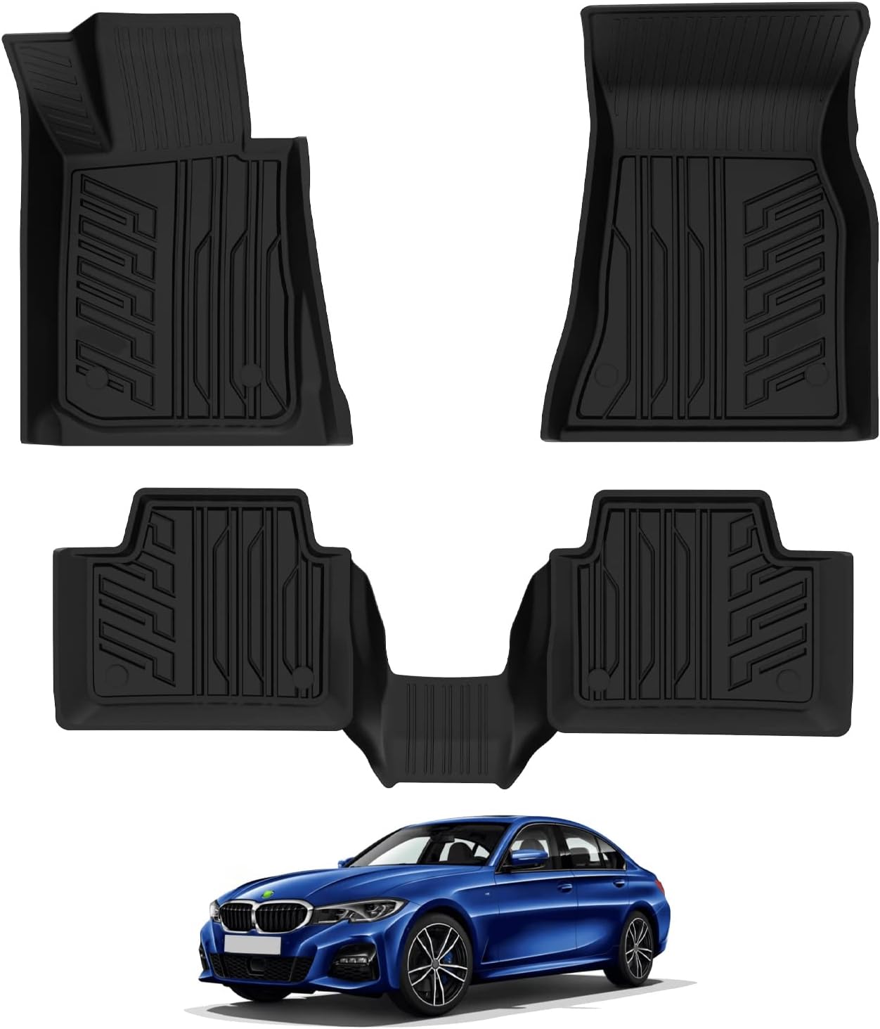 Amazon.com: Floor Mats Compatible with 2019-2024 BMW 3 Series 330i 330e ...