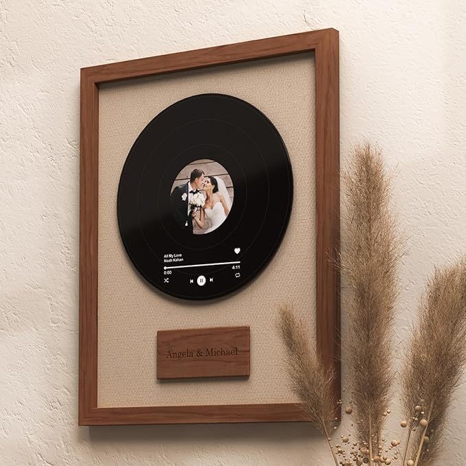 Miniatura 5 de Arte de pared personalizado para grabar Regalo de música personalizado para novio, marido o él Regalo único de aniversario, boda o cumpleaños para
