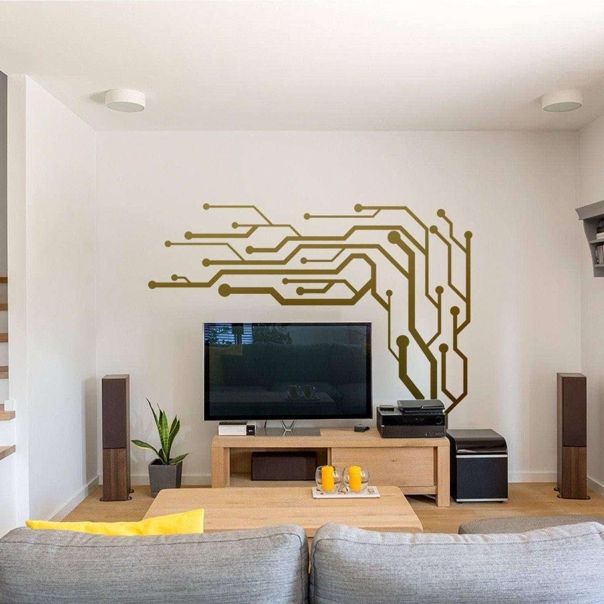 Elegantes calcomanías artísticas para pared, eleva tu sala de estar con transformaciones elegantes, 150 x 150 cm
