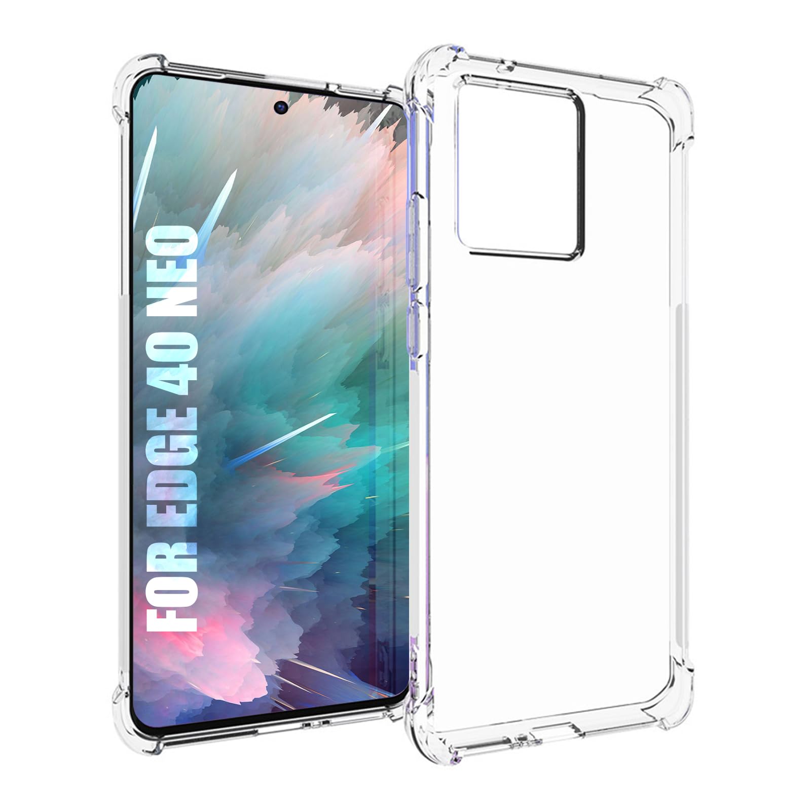 SCL Case for Moto Edge 40 Neo Case Motorola Edge 40 Neo Case, Soft Flexible Silicone Gel TPU Bumper Protection Cover [Anti Scratch][Anti Collision] Case Compatible with Motorola Edge 40 Neo