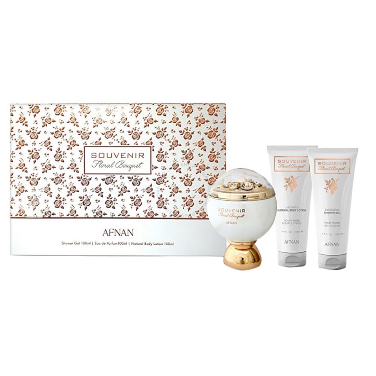 Afnan Souvenir Floral Bouquet - EDP 100 ml + gel de ducha 100 ml + crema corporal 100 ml-image