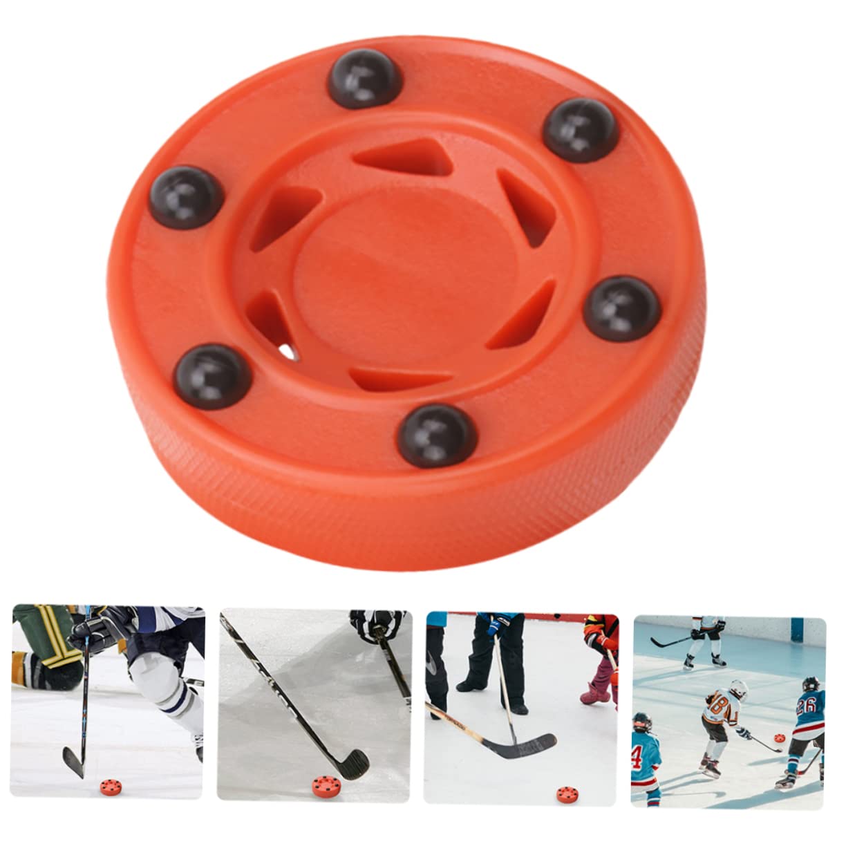 Milisten 3pièces Balles De Hockey sur roulettes Spéciales Entraînement Et Compétition Idéales pour Lisses Intérieures Et Extérieures Durabilité Élevée Et Glisse Optimale De Balles