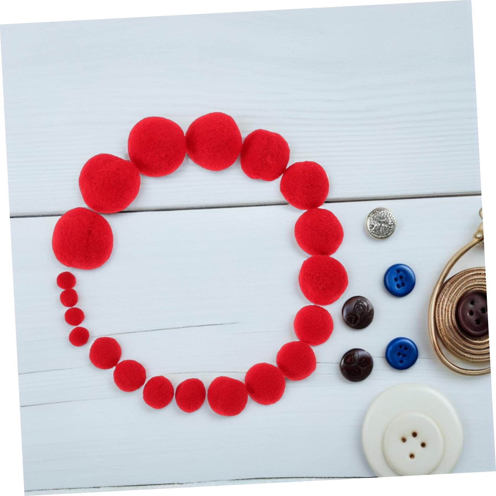 Homoyoyo 500 Flauschige Bastel Pompons in Rot für Selbstgemacht und Schule aus Polyester Kinder und Erwachsenenfreundlich