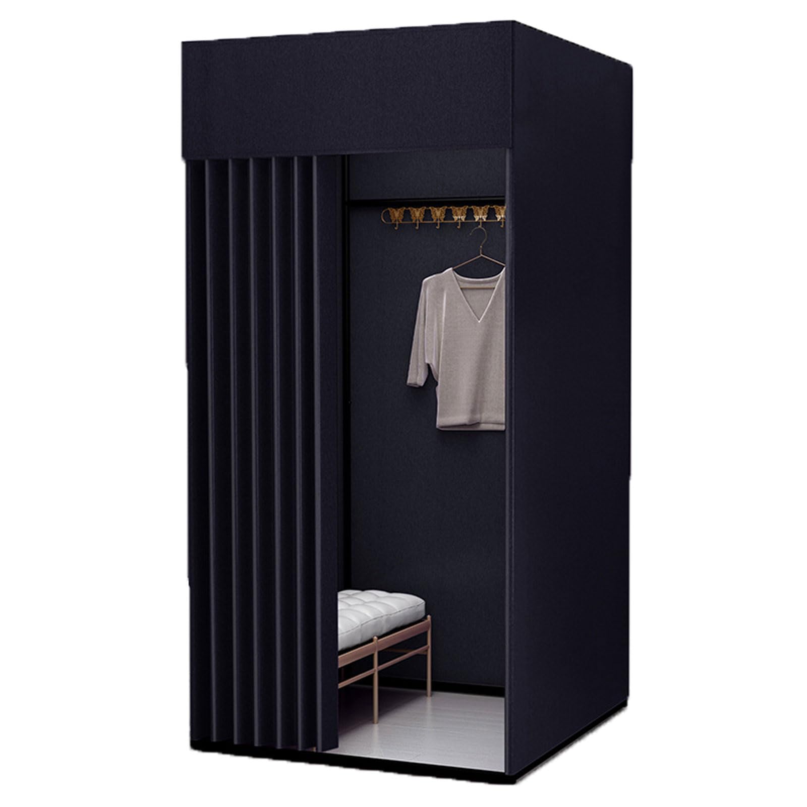 Cabine d'essayage mobile et portable au sol pour magasin