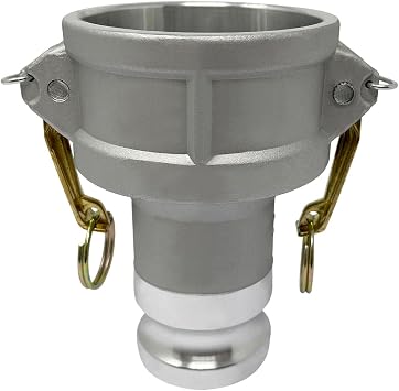 Gloxco Aluminum Type DA Cam and Groove Hose Fitting Reducer 3" Female Cam Lock x 2" Male Cam Lock CAM-3020-DA-AL