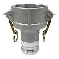 Vista 1 de Gloxco Tipo de aluminio DA leva y ranura de manguera de montaje, reductor, 3 "Camlock hembra x 2" Camlock macho (CAM-3020-DA-AL)