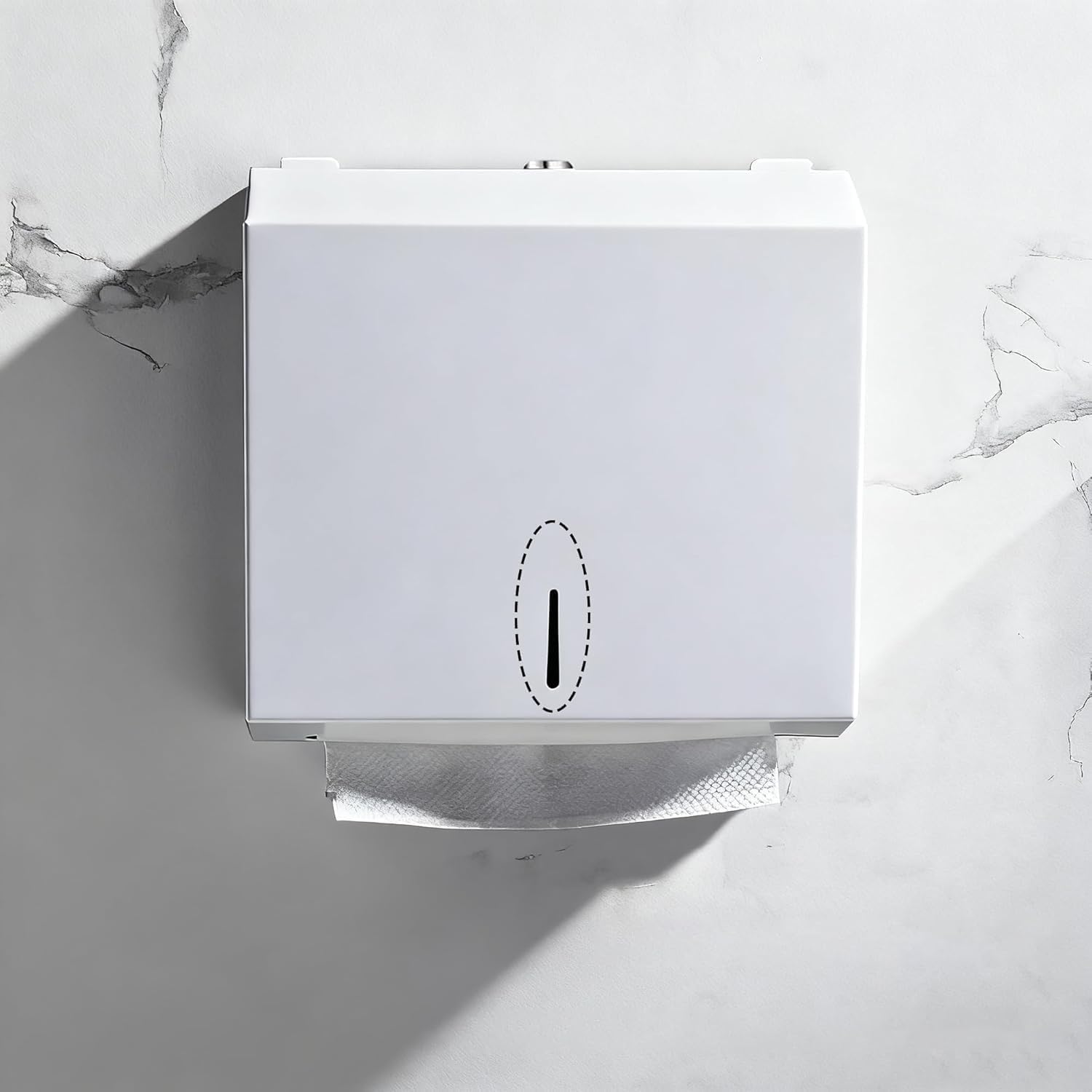 Comercial Paper Towel Dispenser Wall Mount, Stainless Steel Hand Towel Dispenser with Lock, Trifold/C Fold Paper Towel Holder for Bathroom Kitchen Office Public Places, Large Capacity Tissue Holder