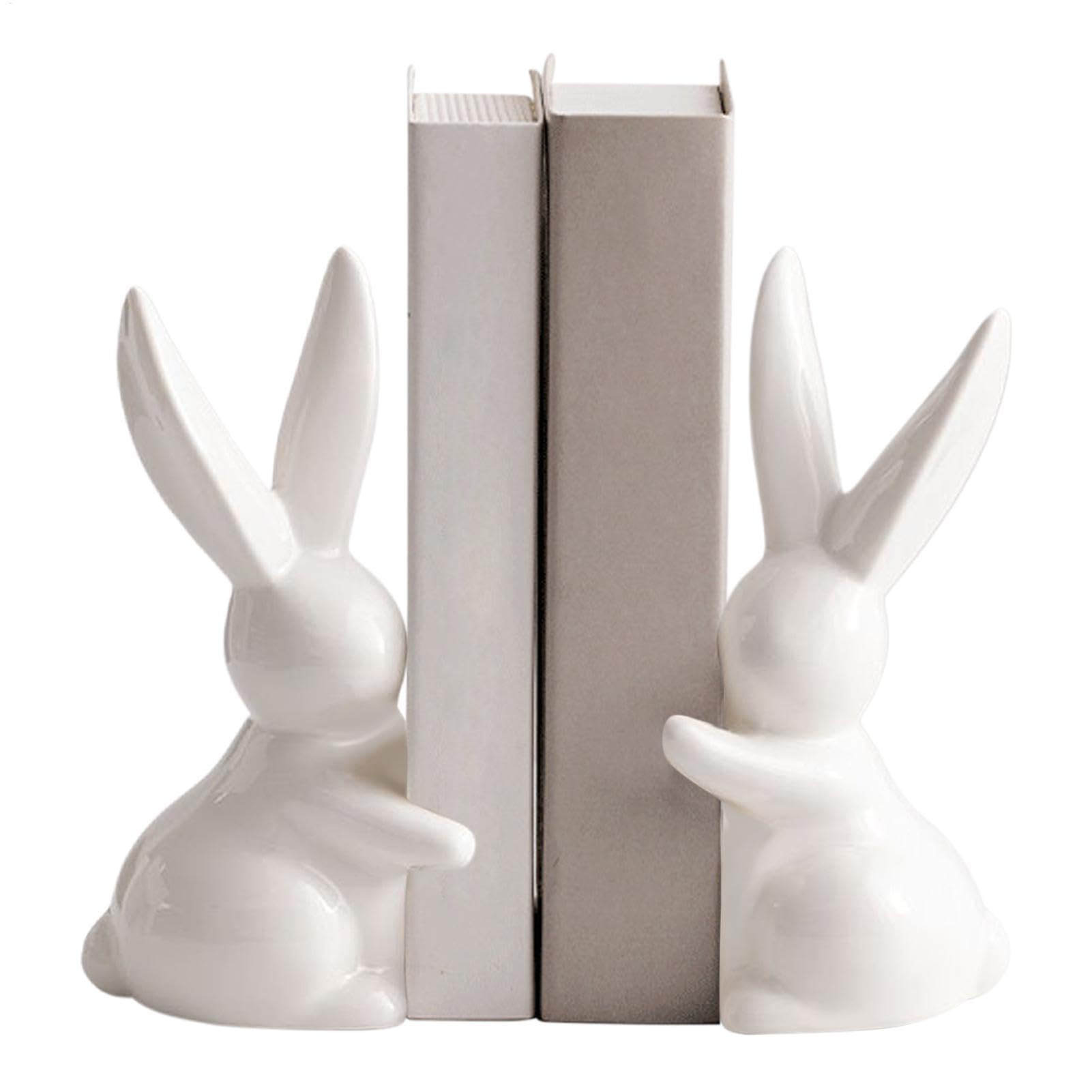 Serre-livres lapin animal en céramique Teksome bouchon livre