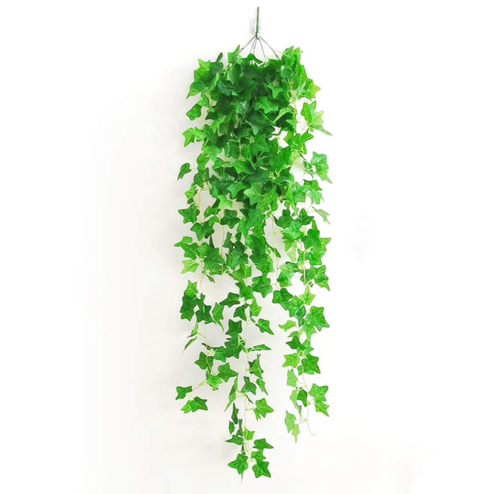 ling Wei Artificial Leaf Vine Wall Greenery Vine Garland Fake Ivy Screening Decoration for Home Garden Party (style-1)