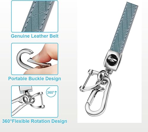 Miniatura 6 de QBUC Funda protectora para llave de automóvil Honda, funda protectora de TPU suave con llavero de cuero compatible con llave remota inteligente